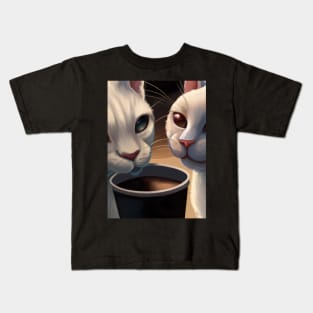 Two Cats Coffee Kids T-Shirt